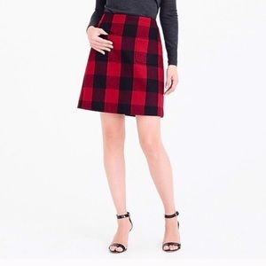 J. Crew Harvest Plaid Skirt